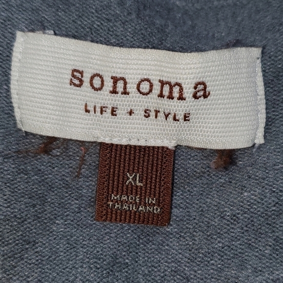 SONOMA GREY V NECK SWEATER XL - Picture 4 of 4